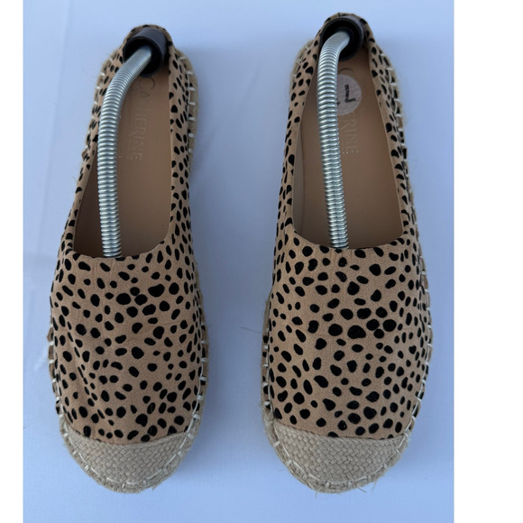 Catherine Malandrino Animal Print Slip-On Flats Espadrilles Size 7.5 - Picture 1 of 8